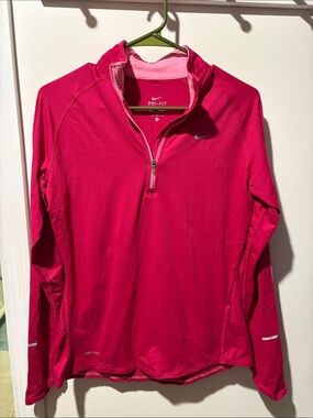Nike Hot Pink Dri-FIT Quarter-Zip Pullover